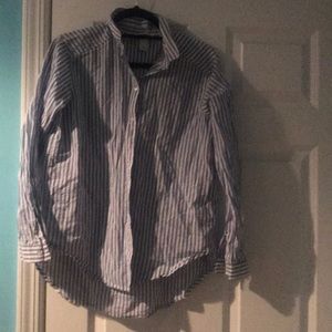 H&M button up stripe top